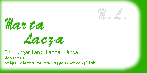 marta lacza business card
