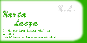 marta lacza business card